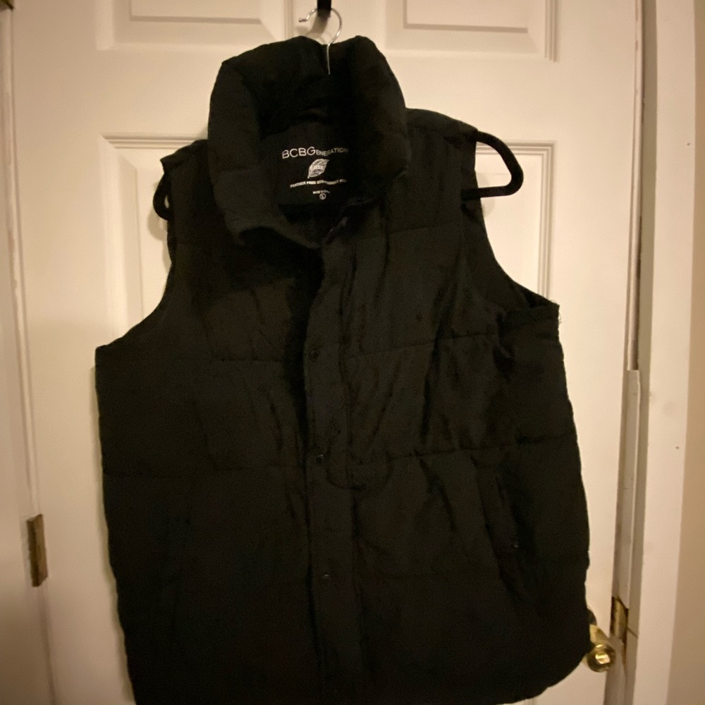 BCBGeneration Black Puffer Vest for Men
